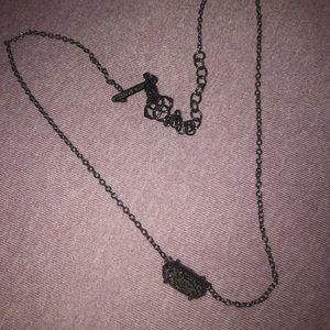 Black kendra scott druzy necklace
